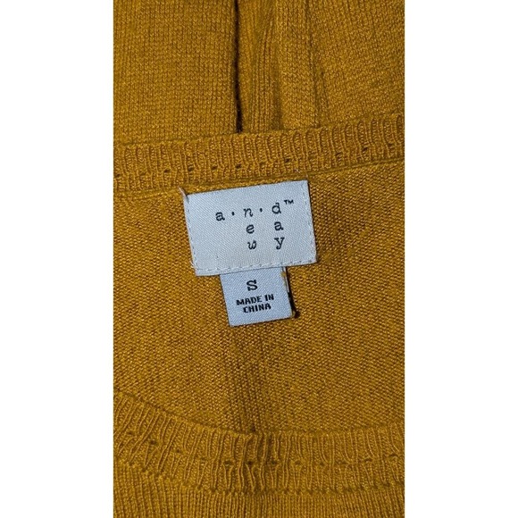 A New Day Women's Mustard Yellow Long Sleeve Knit Pullover Soft Sweater Small - Picture 4 of 5